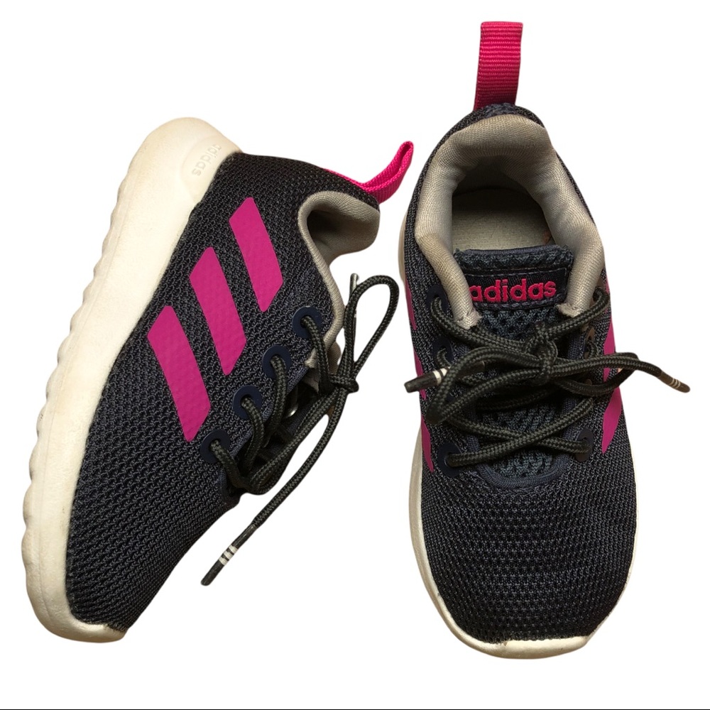 Adidas‎ Lite Racer CLN Shoes Pink Navy Size 5 Kids